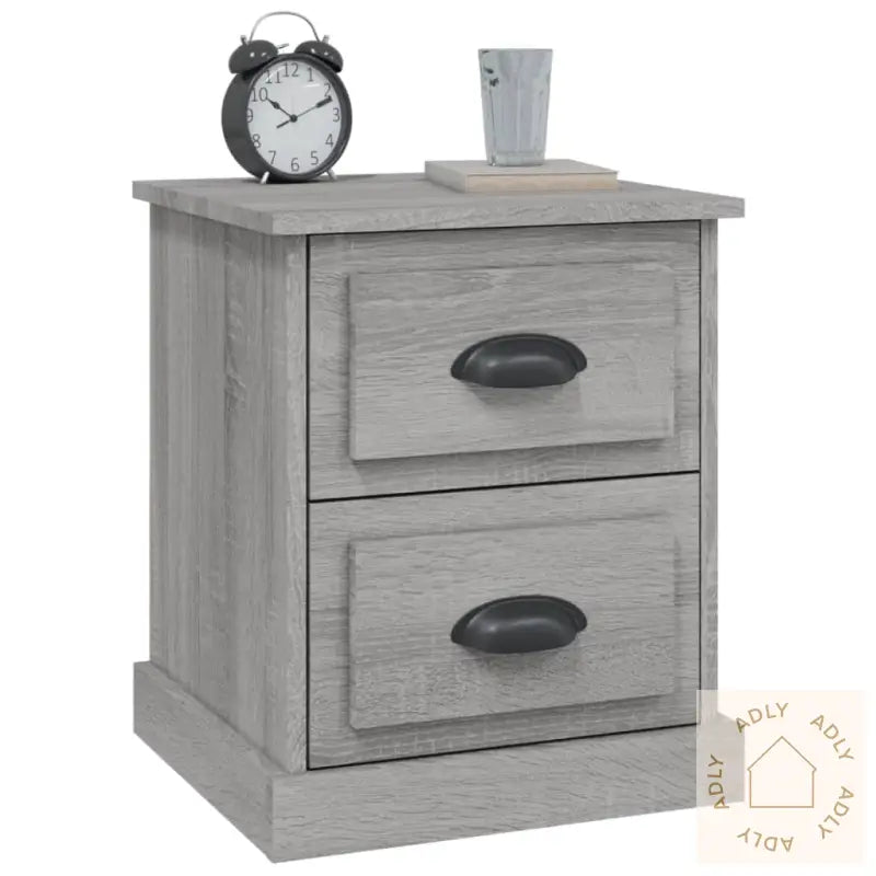 Nattbord Grå Sonoma 39X39X47,5 Cm Konstruert Tre