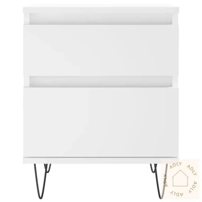 Nattbord 2 Stk Hvit 40X35X50 Cm Konstruert Tre
