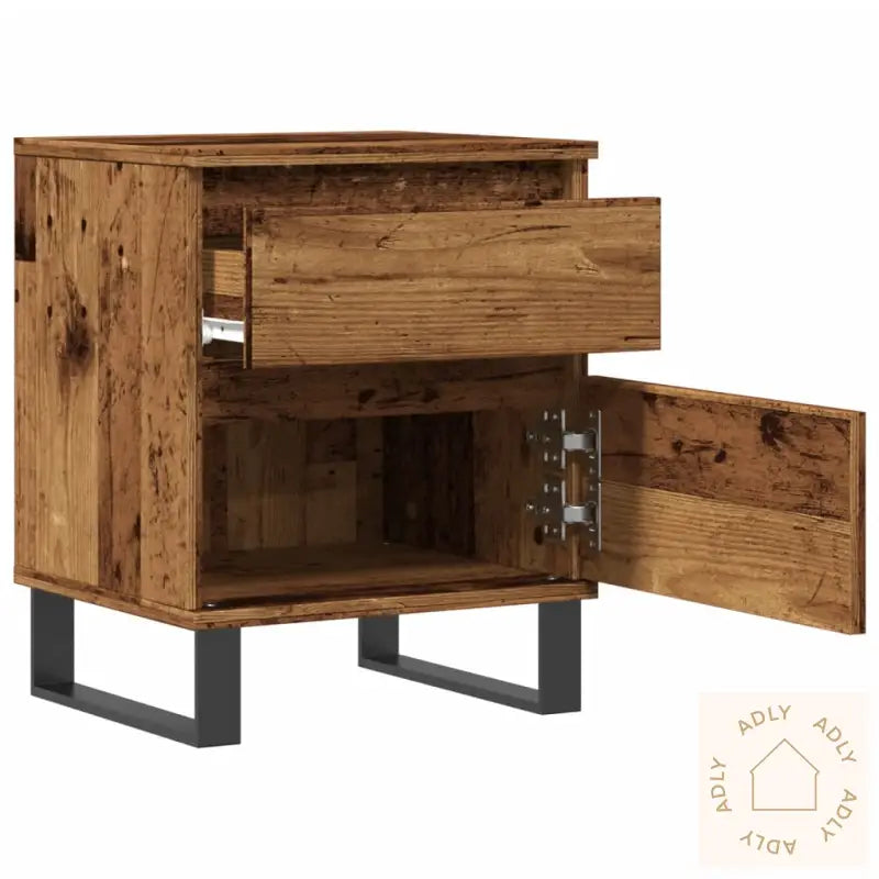 Nattbord 2 Stk Gammelt Tre 40X35X50 Cm Konstruert Tre