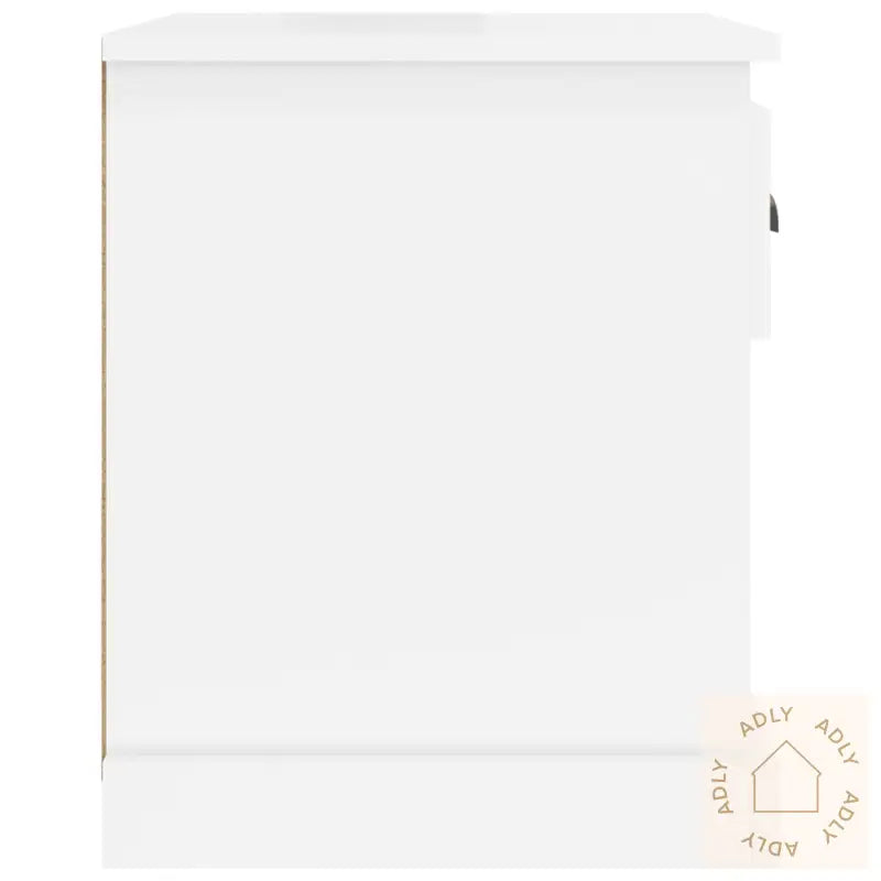 Nattbord Høyglans Hvit 39X39X47,5 Cm Konstruert Tre