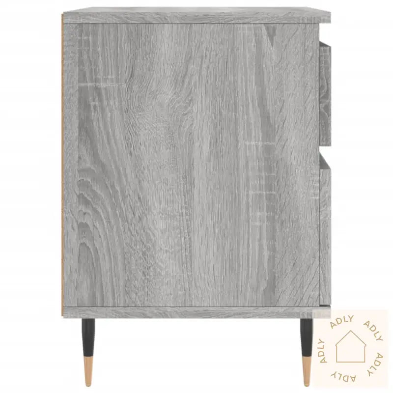 Nattbord 2 Stk Grå Sonoma 40X35X50 Cm Konstruert Tre