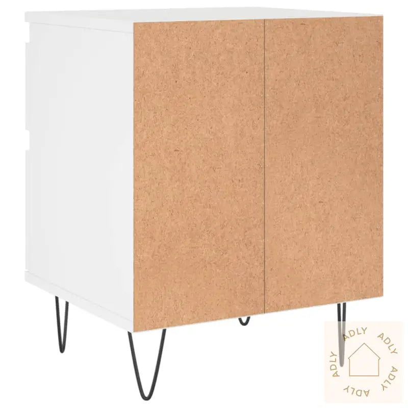 Nattbord 2 Stk Hvit 40X35X50 Cm Konstruert Tre