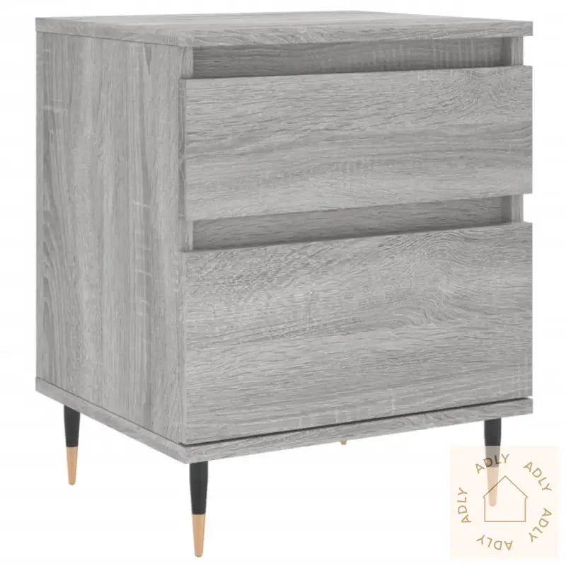 Nattbord 2 Stk Grå Sonoma 40X35X50 Cm Konstruert Tre
