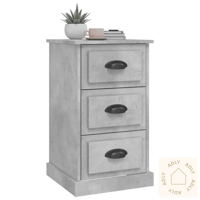 Nattbord Betonggrå 39X39X67 Cm Konstruert Tre