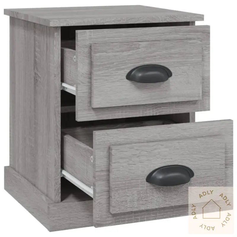 Nattbord Grå Sonoma 39X39X47,5 Cm Konstruert Tre