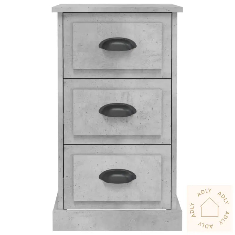 Nattbord Betonggrå 39X39X67 Cm Konstruert Tre