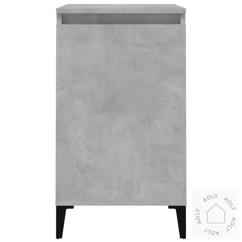 Nattbord 2 Stk Betonggrå 40X35X70 Cm Konstruert Tre