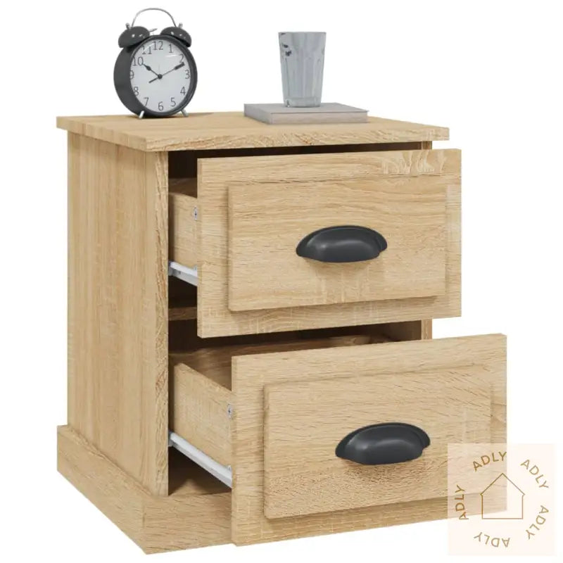 Nattbord Sonoma Eik 39X39X47,5 Cm Konstruert Tre