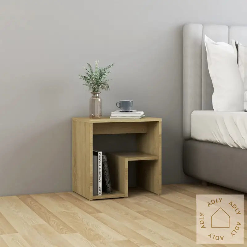 Nattbord 2 Stk Sonoma Eik 40X30X40 Cm Konstruert Tre