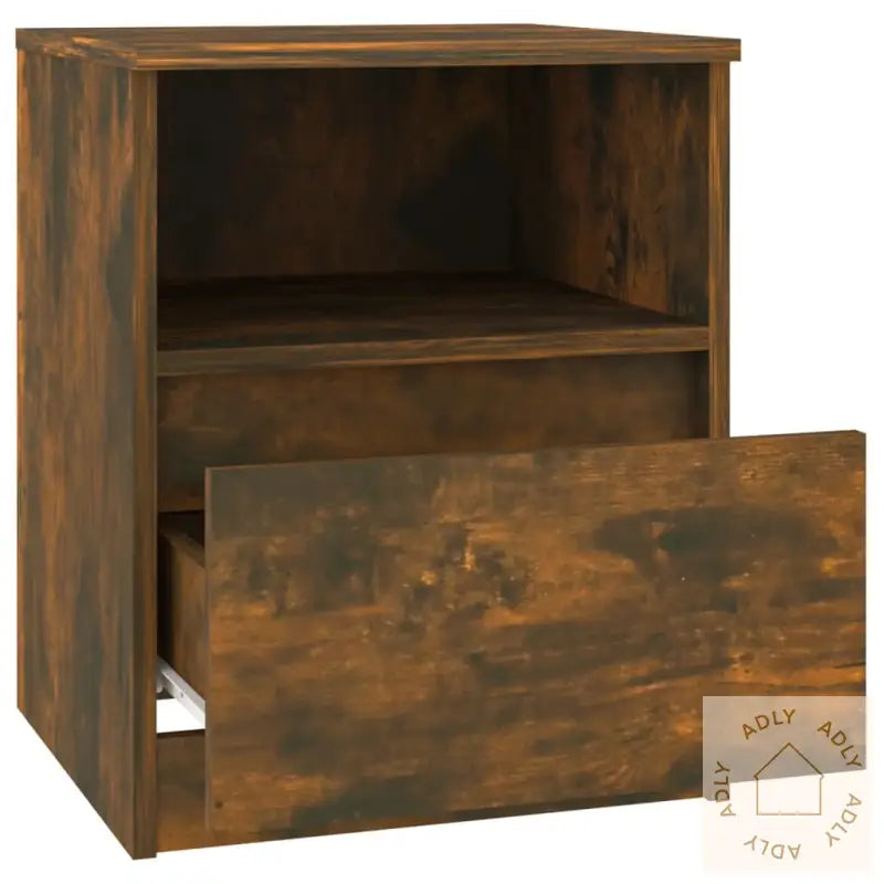 Nattbord 2 Stk Røkt Eik 40X40X50 Cm Konstruert Tre