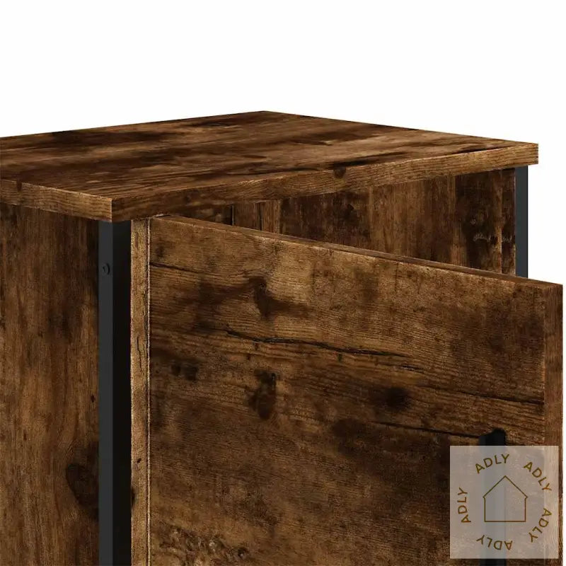 Nattbord 2 Stk Røkt Eik 40X30X40 Cm Konstruert Tre