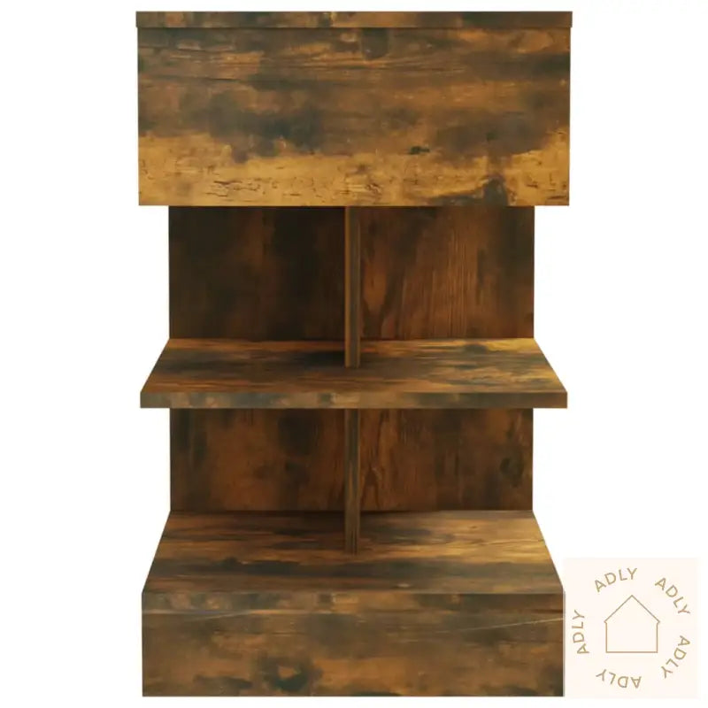 Nattbord 2 Stk Røkt Eik 40X35X65 Cm Konstruert Tre