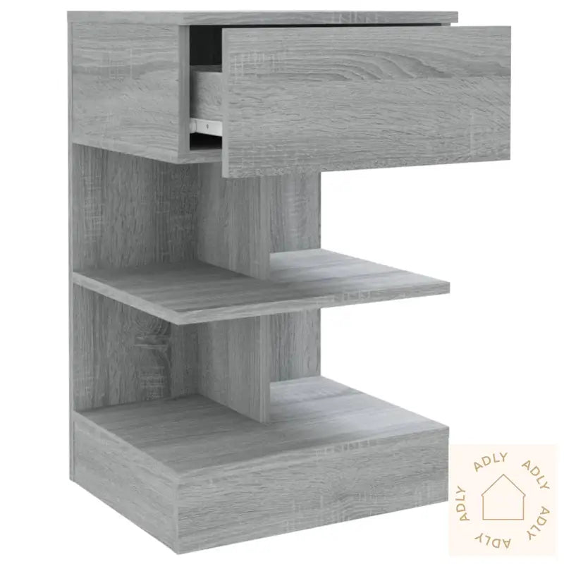 Nattbord Grå Sonoma 40X35X65 Cm Konstruert Tre