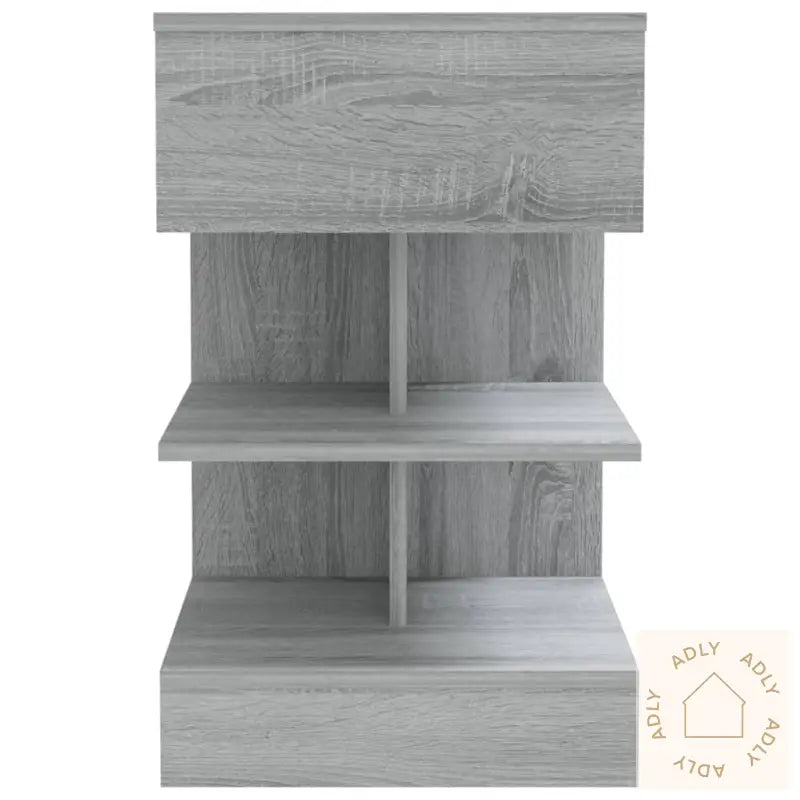 Nattbord Grå Sonoma 40X35X65 Cm Konstruert Tre