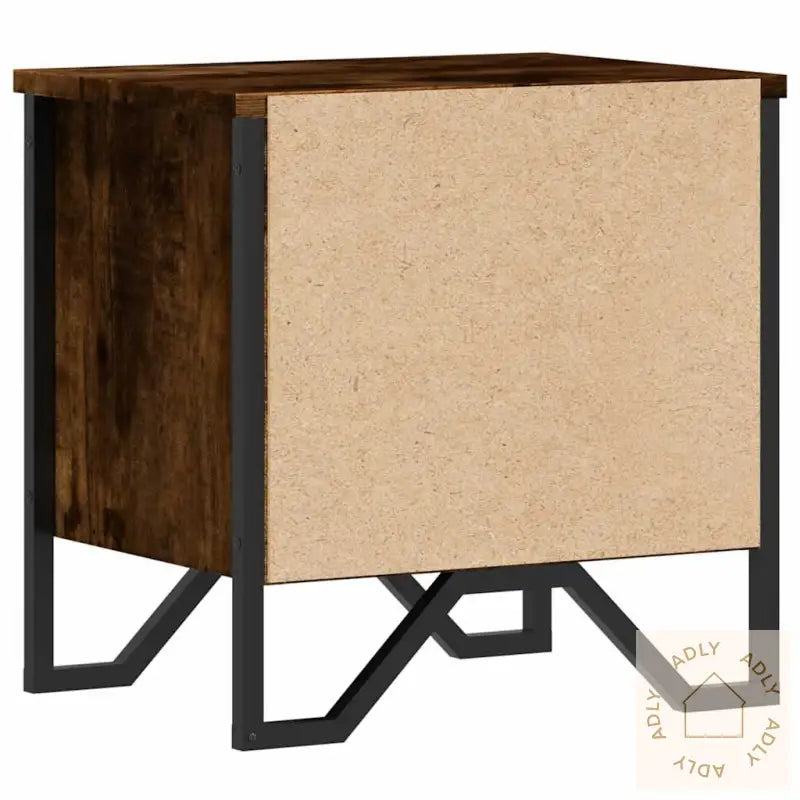 Nattbord 2 Stk Røkt Eik 40X30X40 Cm Konstruert Tre