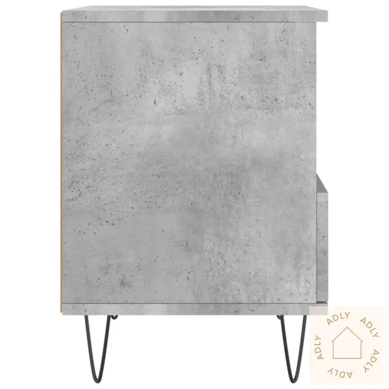 Nattbord 2 Stk Betonggrå 40X35X50 Cm Konstruert Tre