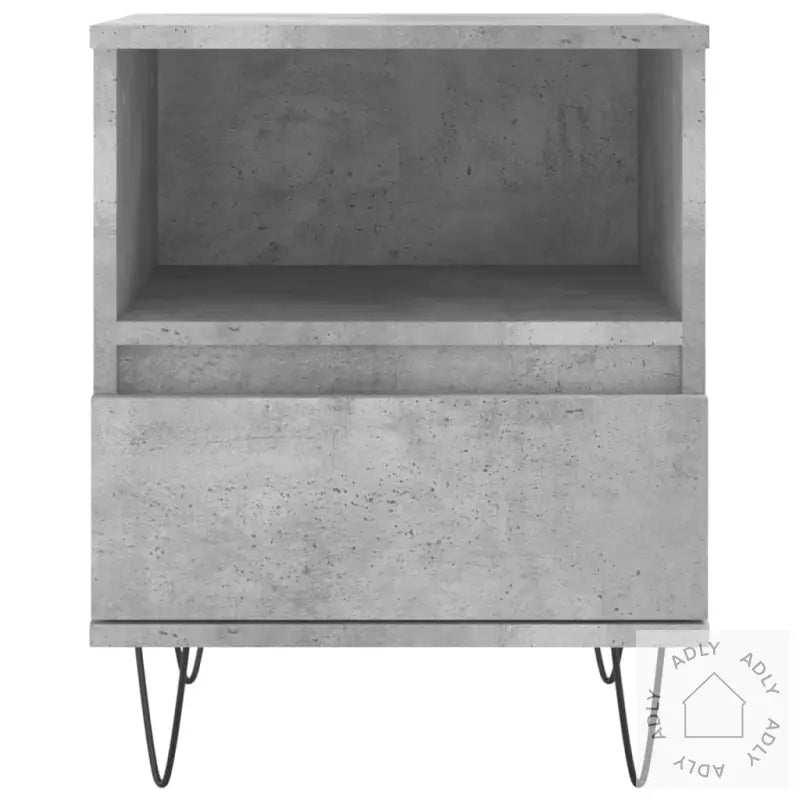 Nattbord 2 Stk Betonggrå 40X35X50 Cm Konstruert Tre