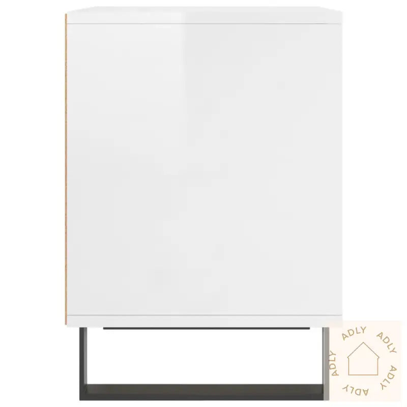 Nattbord 2 Stk Høyglans Hvit 40X35X50 Cm Konstruert Tre
