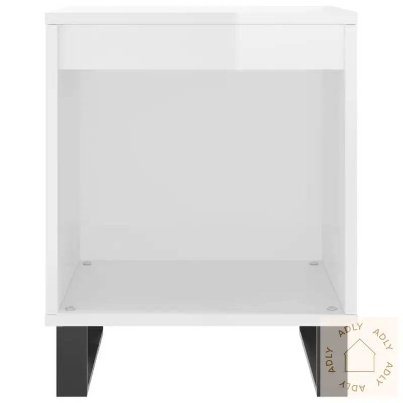 Nattbord 2 Stk Høyglans Hvit 40X35X50 Cm Konstruert Tre