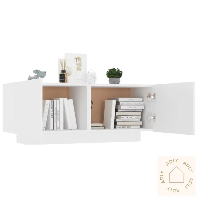 Nattbord Hvit 100X35X40 Cm Konstruert Tre