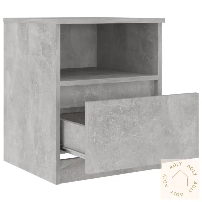 Nattbord 2 Stk Betonggrå 40X40X50 Cm Konstruert Tre