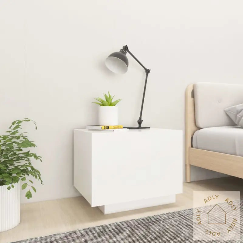 Nattbord Hvit 100X35X40 Cm Konstruert Tre