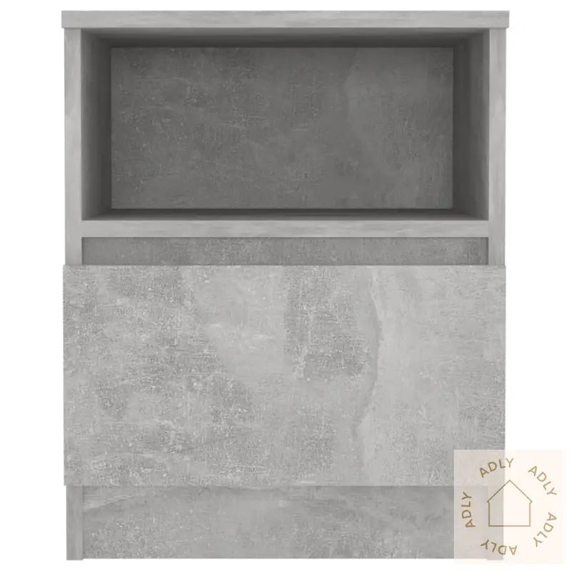 Nattbord 2 Stk Betonggrå 40X40X50 Cm Konstruert Tre