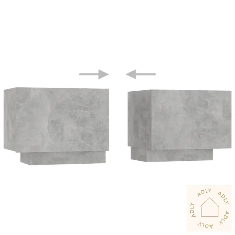 Nattbord Betonggrå 100X35X40 Cm Konstruert Tre