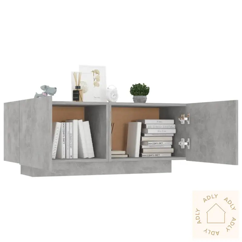 Nattbord Betonggrå 100X35X40 Cm Konstruert Tre