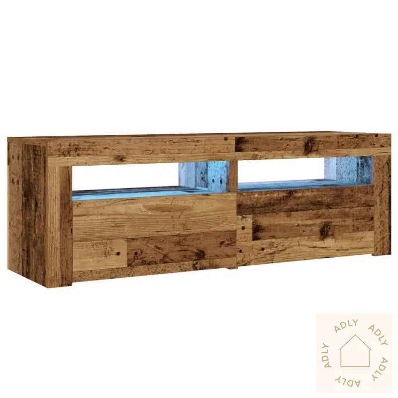 Nattbord Med Led 2 Stk Gammelt Tre 60X35X40 Cm