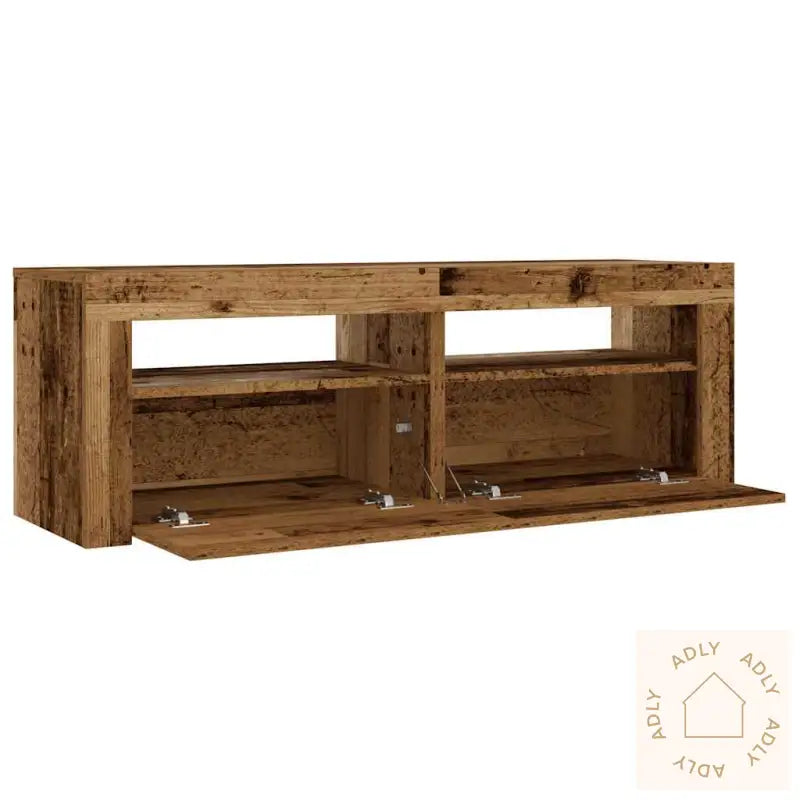 Nattbord Med Led 2 Stk Gammelt Tre 60X35X40 Cm