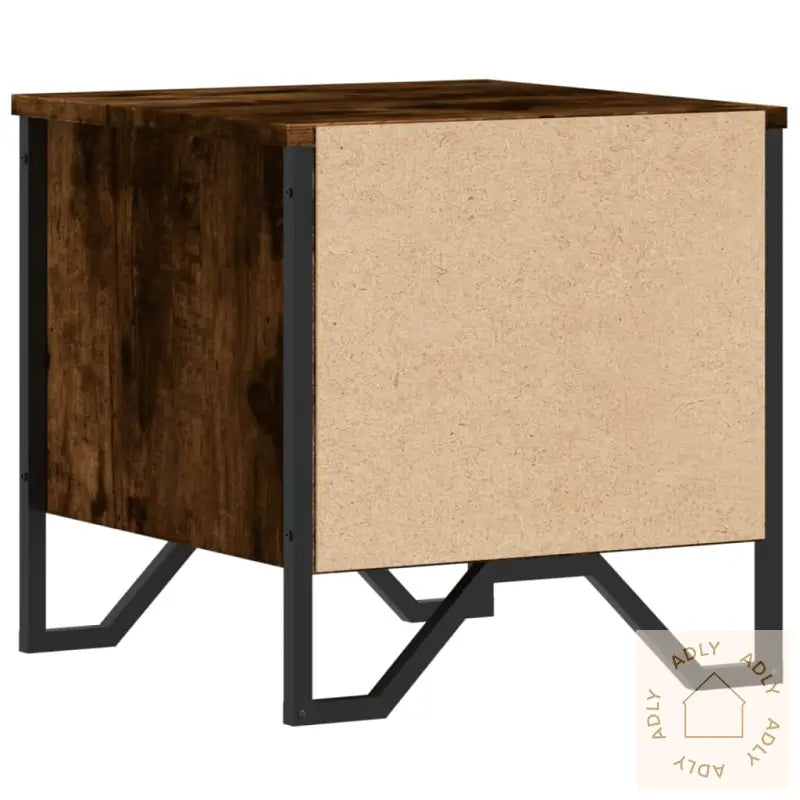 Nattbord 2 Stk Røkt Eik 40X41X40 Cm Konstruert Tre