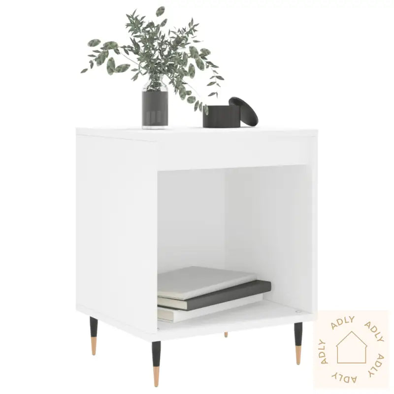 Nattbord 2 Stk Hvit 40X35X50 Cm Konstruert Tre