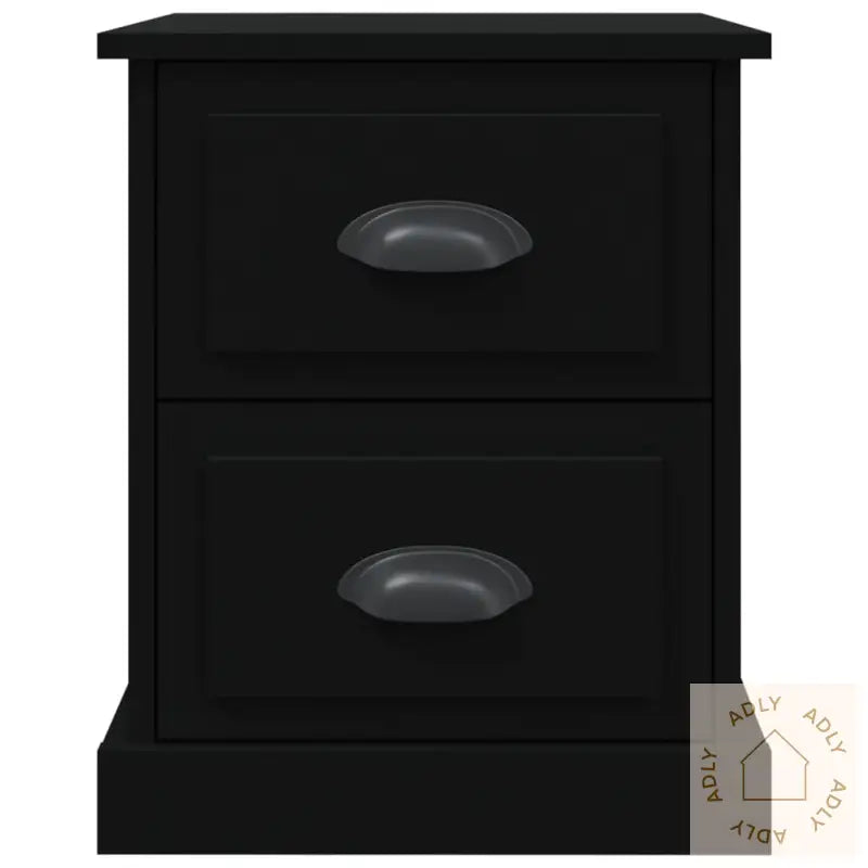 Nattbord 2 Stk Svart 39X39X47,5 Cm Konstruert Tre