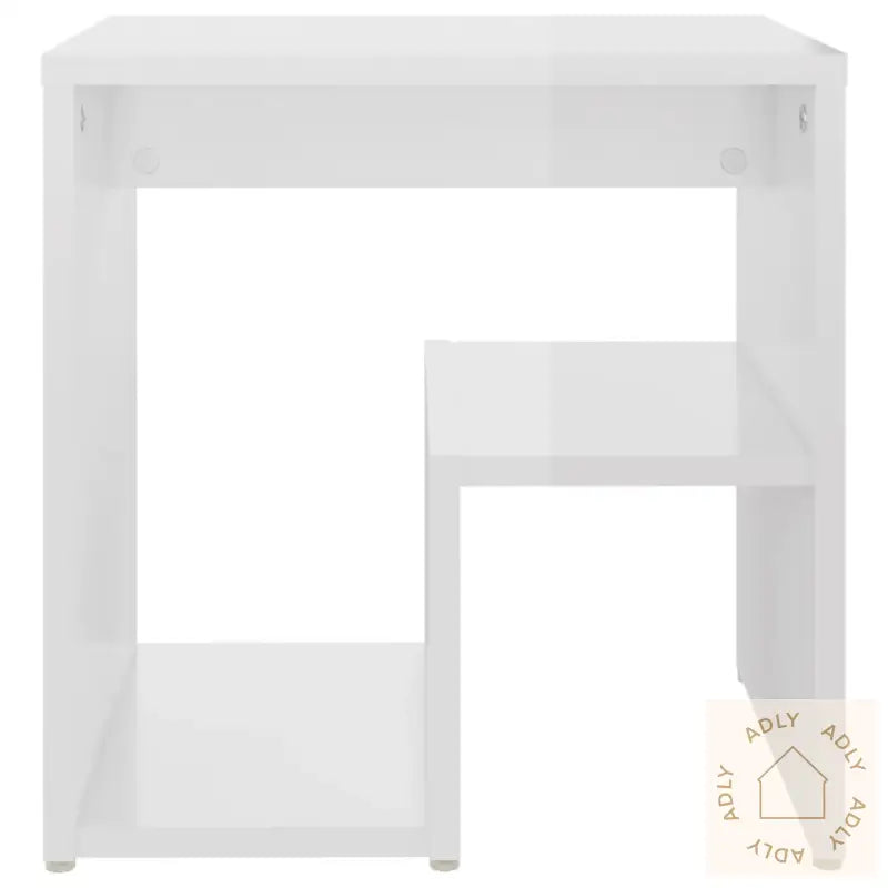 Nattbord 2 Stk Høyglans Hvit 40X30X40 Cm Konstruert Tre