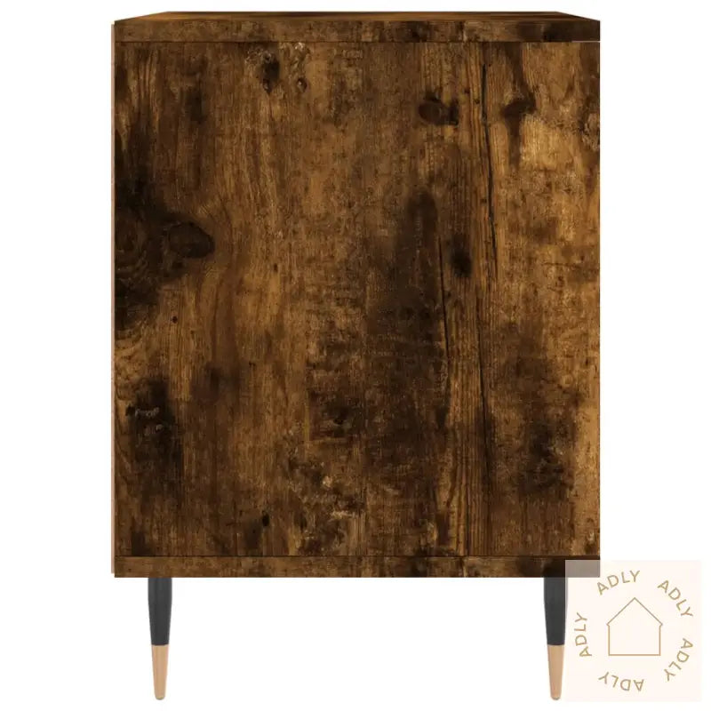 Nattbord 2 Stk Røkt Eik 40X35X50 Cm Konstruert Tre
