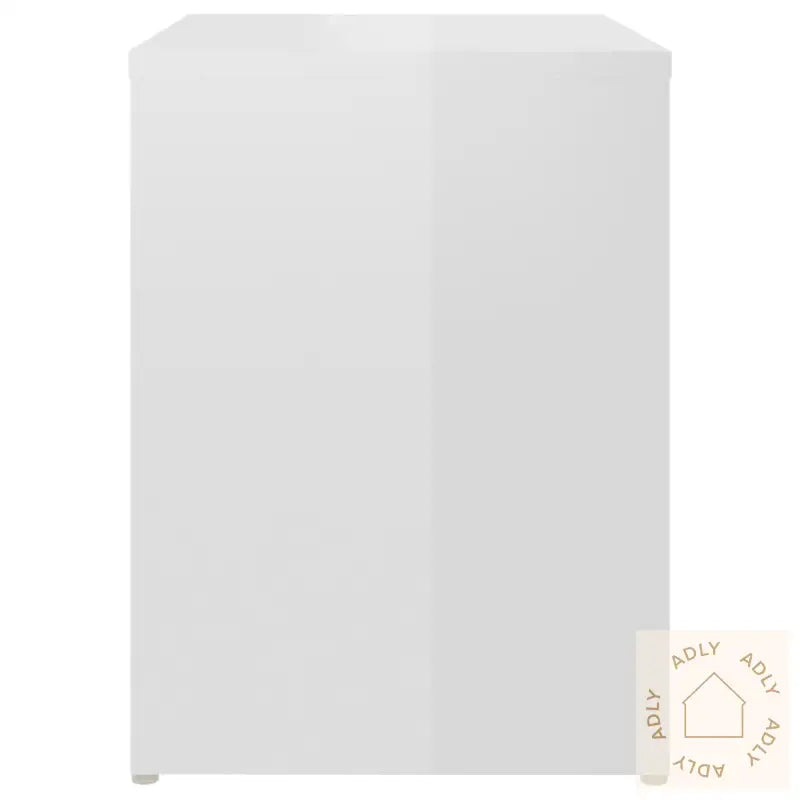 Nattbord 2 Stk Høyglans Hvit 40X30X40 Cm Konstruert Tre