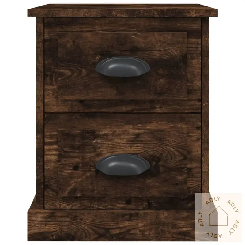 Nattbord 2 Stk Røkt Eik 39X39X47,5 Cm Konstruert Tre