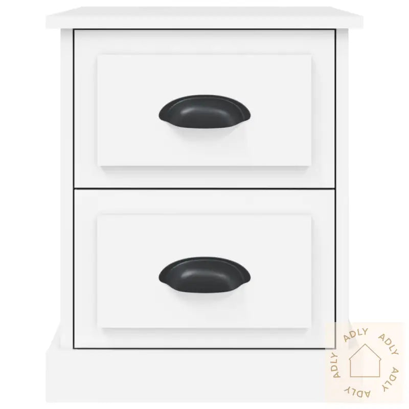 Nattbord 2 Stk Hvit 39X39X47,5 Cm Konstruert Tre