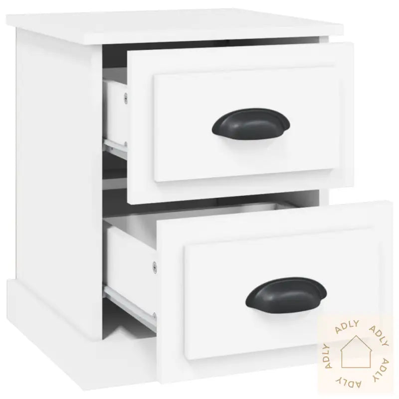 Nattbord 2 Stk Hvit 39X39X47,5 Cm Konstruert Tre