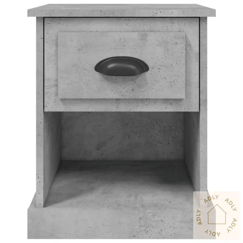 Nattbord 2 Stk Betonggrå 39X39X47,5 Cm Konstruert Tre