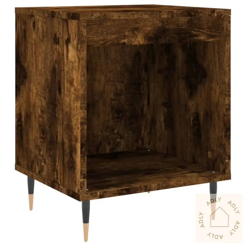 Nattbord 2 Stk Røkt Eik 40X35X50 Cm Konstruert Tre