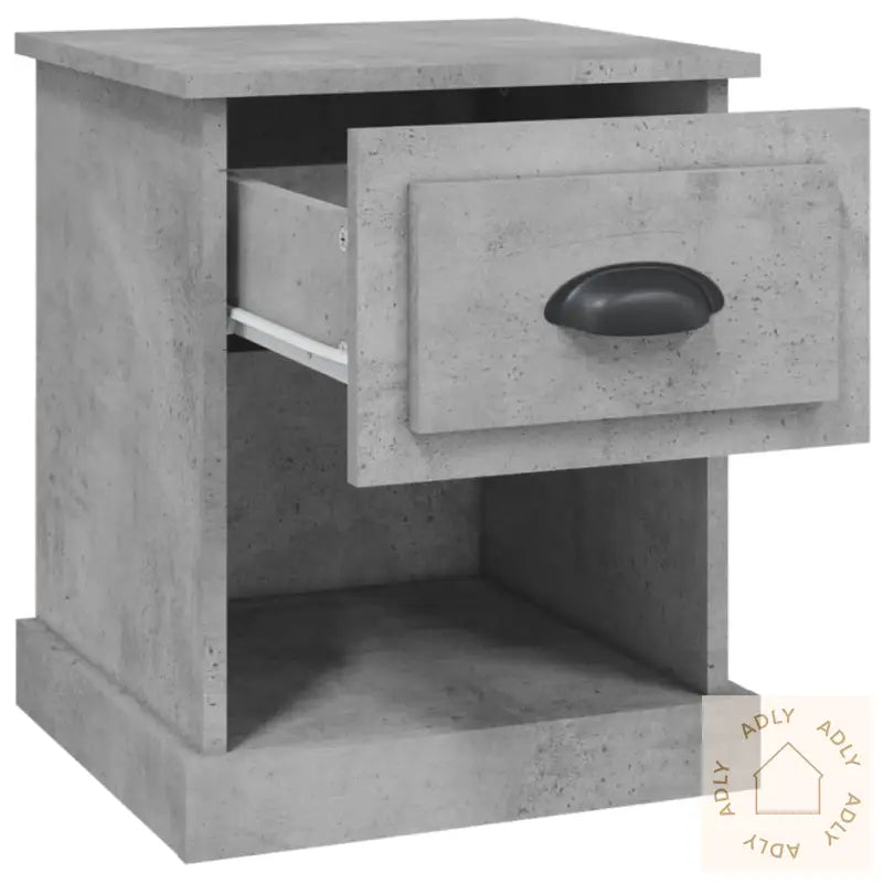 Nattbord 2 Stk Betonggrå 39X39X47,5 Cm Konstruert Tre