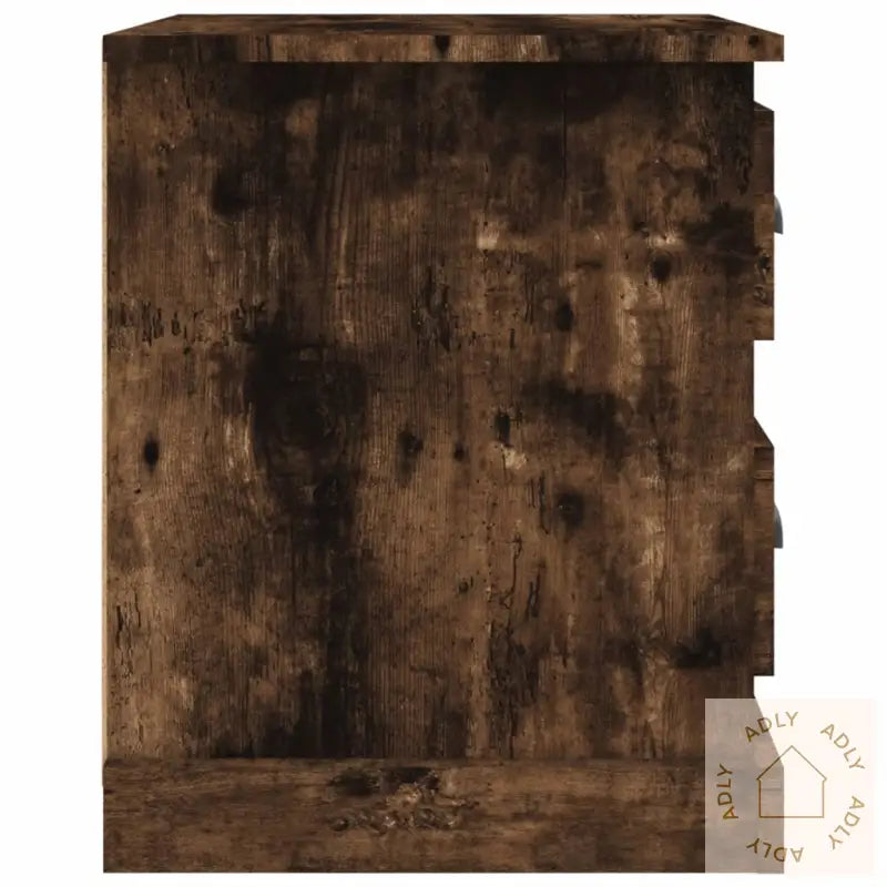 Nattbord 2 Stk Røkt Eik 39X39X47,5 Cm Konstruert Tre