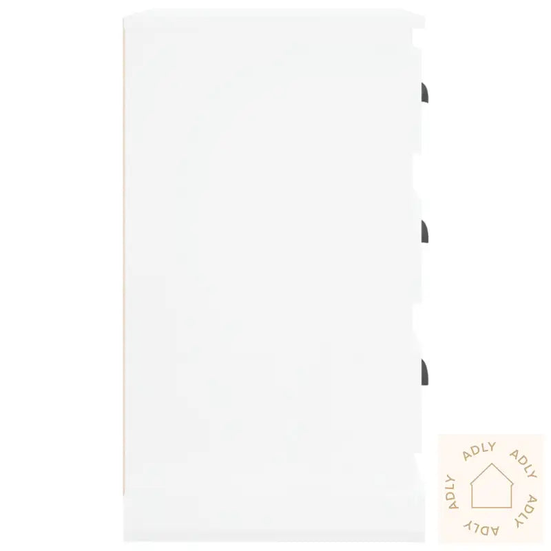 Nattbord Høyglans Hvit 39X39X67 Cm Konstruert Tre