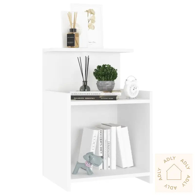 Nattbord 2 Stk Hvit 40X35X60 Cm Konstruert Tre
