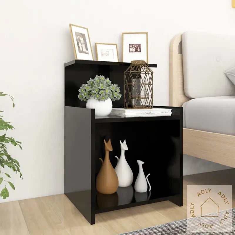 Nattbord 2 Stk Svart 40X35X60 Cm Konstruert Tre