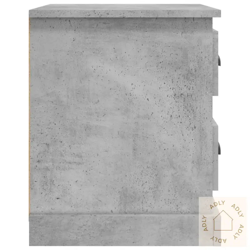Nattbord 2 Stk Betonggrå 39X39X47,5 Cm Konstruert Tre