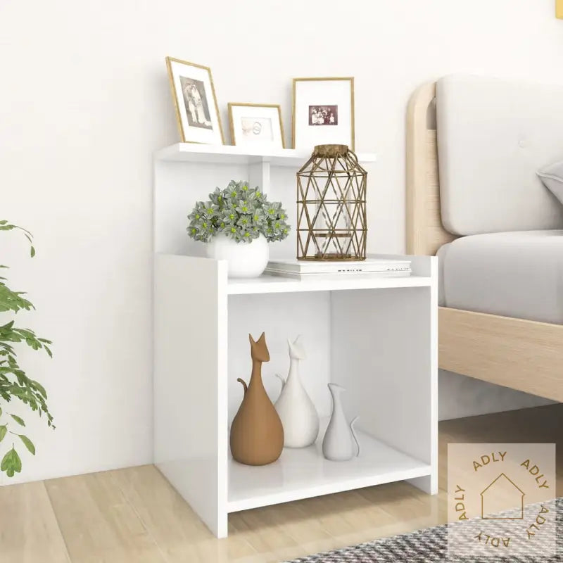 Nattbord 2 Stk Hvit 40X35X60 Cm Konstruert Tre