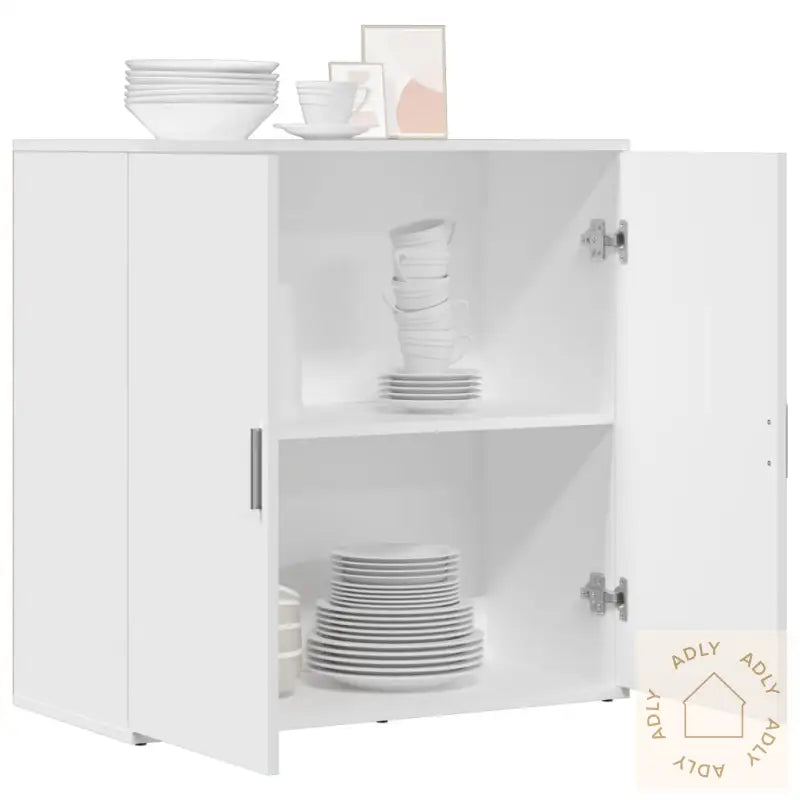 Skjenk Hvit 79X38X80 Cm Konstruert Tre